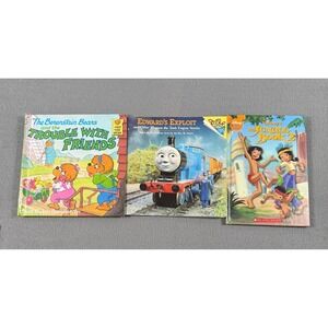 Children's Picture Book Lot Berenstain Bears Thomas Tank Jungle Book 3 HC
